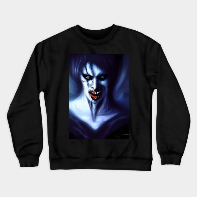 Copy of SPOOKY AND CREEPY RED EYED SPOOKY HALLOWEEN Crewneck Sweatshirt by sailorsam1805